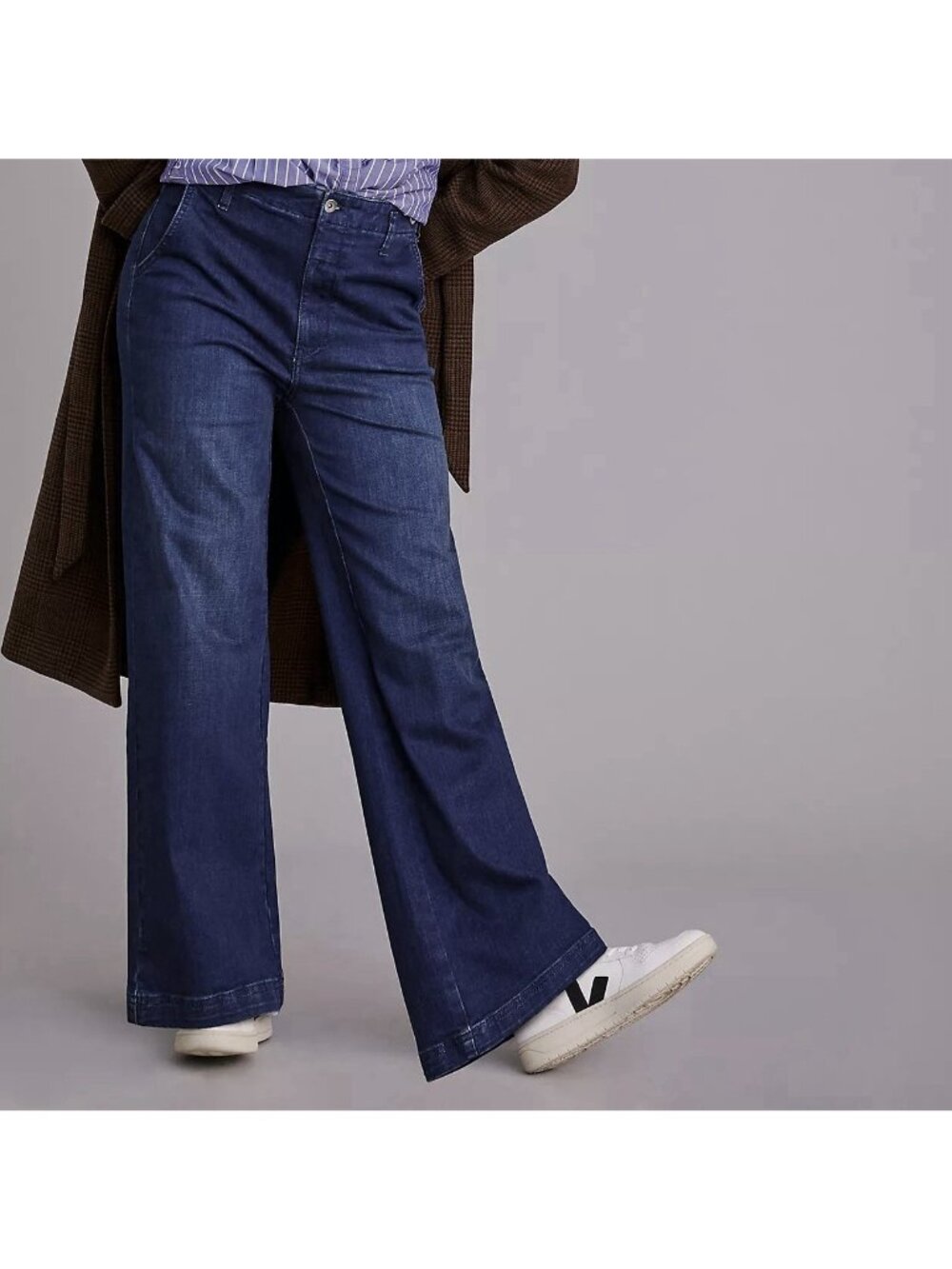 Pilcro The Pier Relaxed Wide Leg Trouser Jeans Dark Wash Women’s Size 30